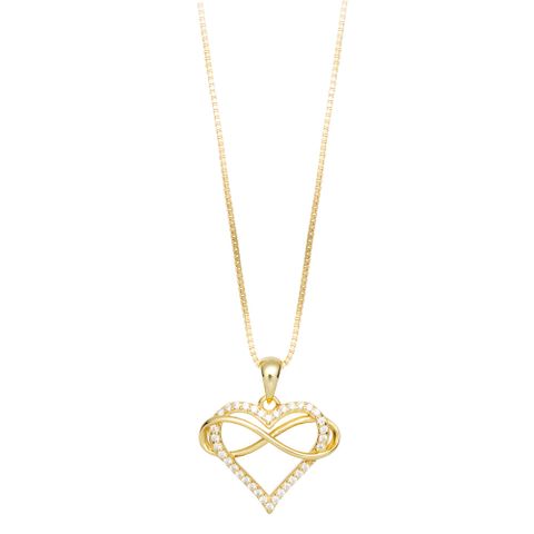 Halssmykke Hjerte 925 Forgylt Sølv