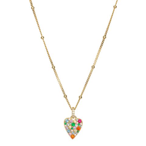 Halssmykke Hjerte 925 Forgylt Sølv