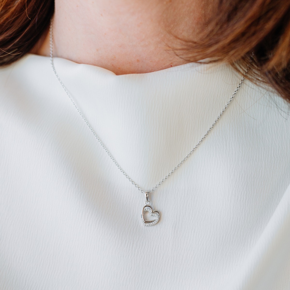 Halssmykke Hjerte 925 Sølv