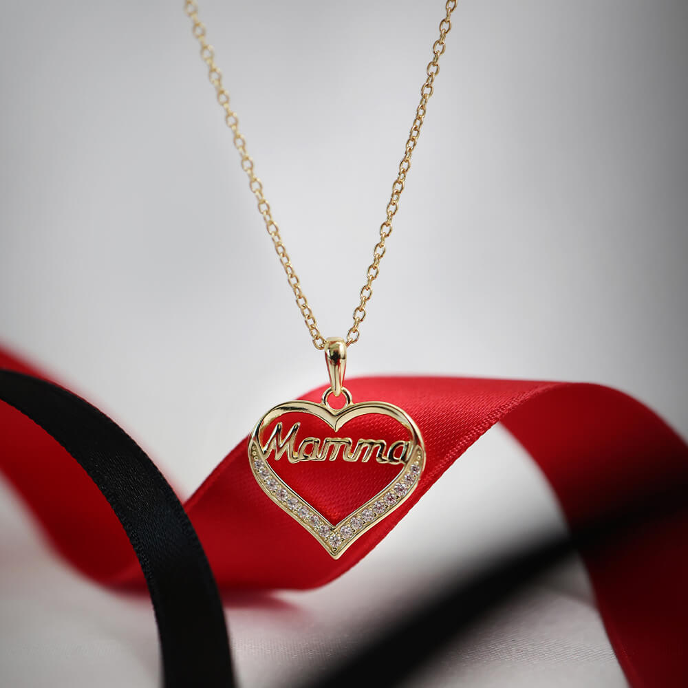 Halssmykke Mamma 925 Forgylt Sølv