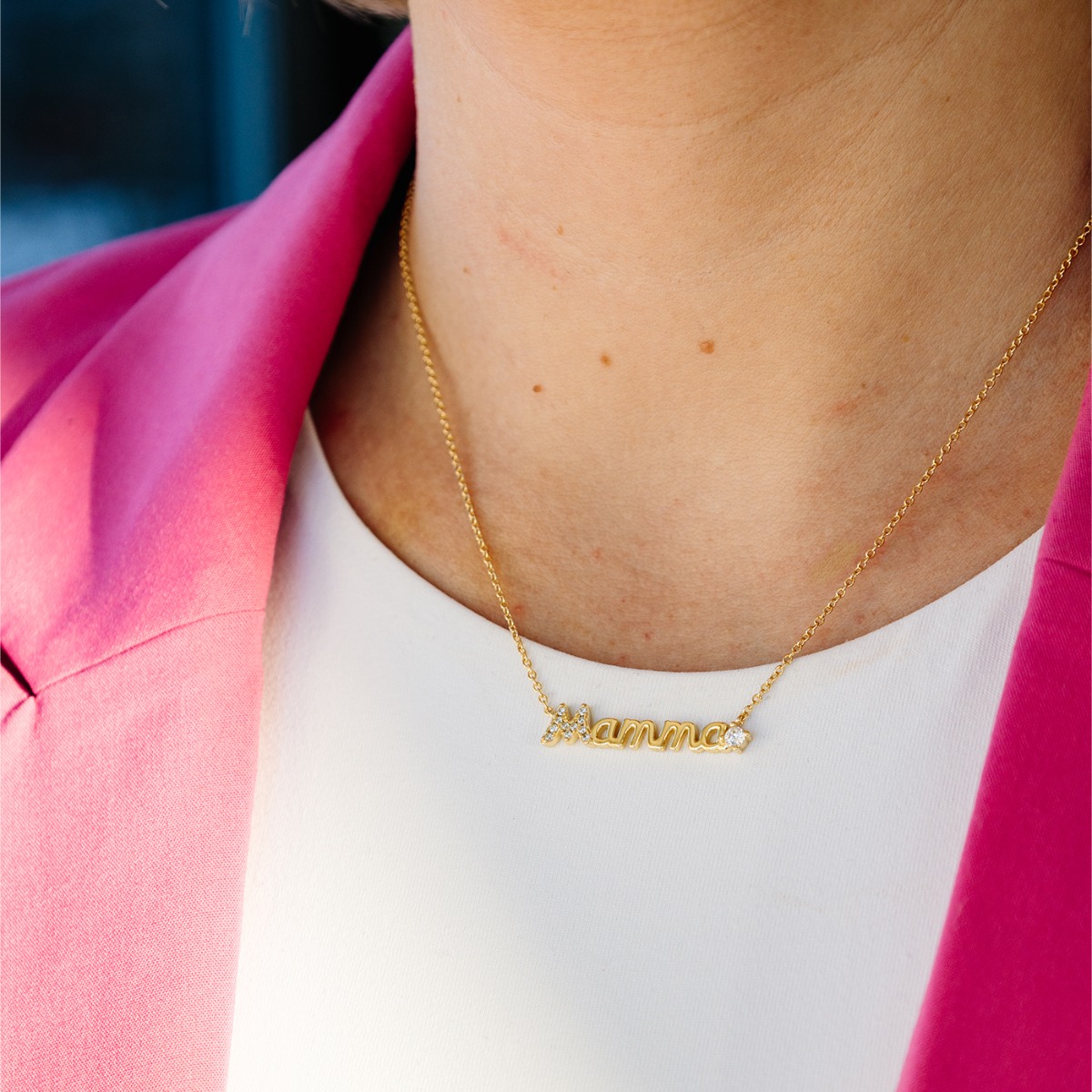 Halssmykke Mamma 925 Forgylt Sølv