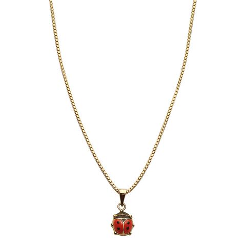 Halssmykke Marihøne 375 Gult Gull