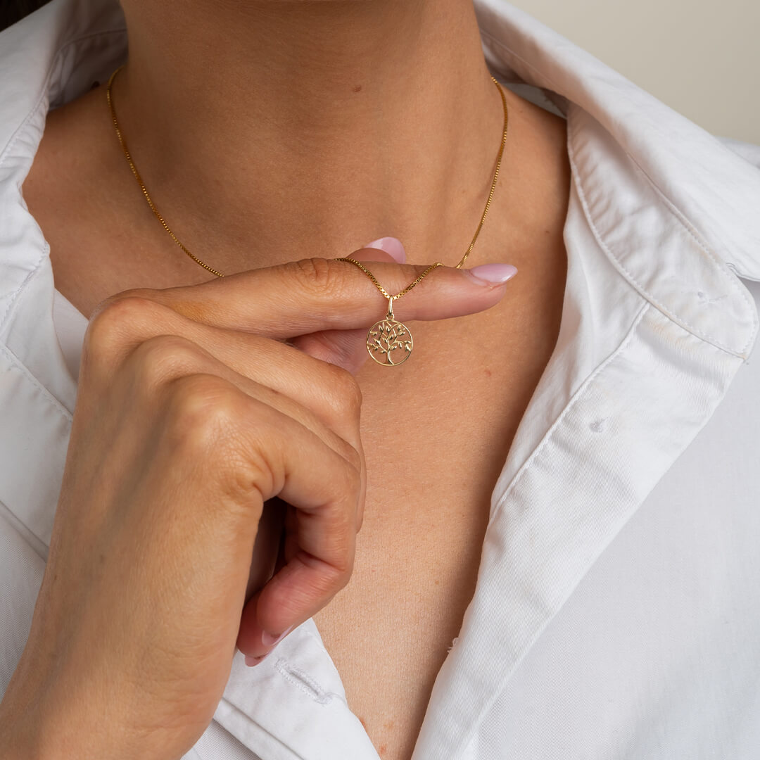 ELSE Halssmykke 375 Gult Gull 