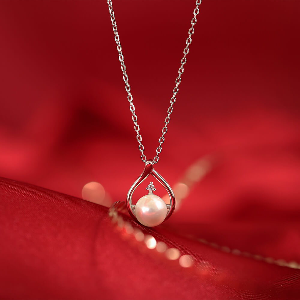 Halssmykke Perle 925 Sølv