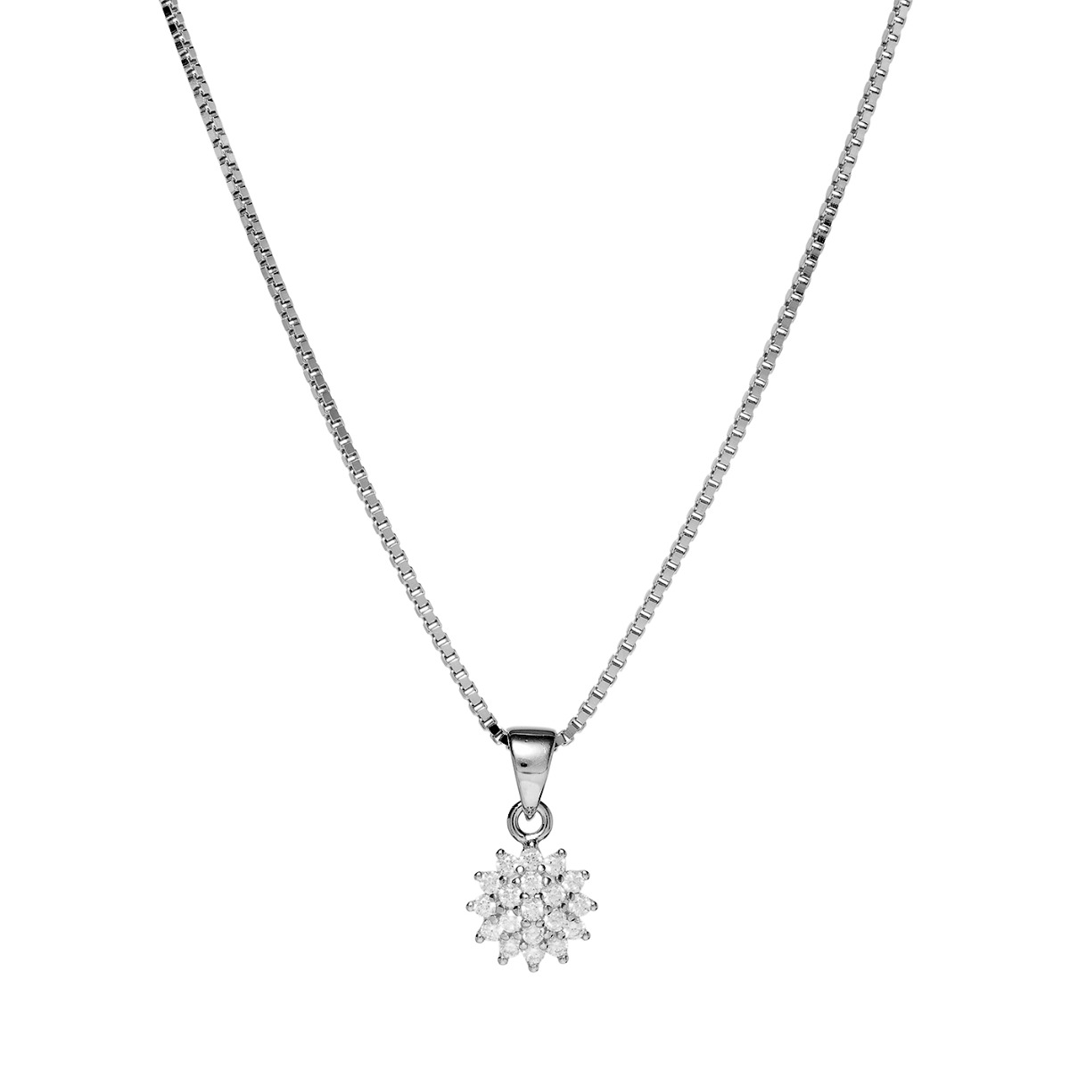 Halssmykke Rosett 925 Sølv