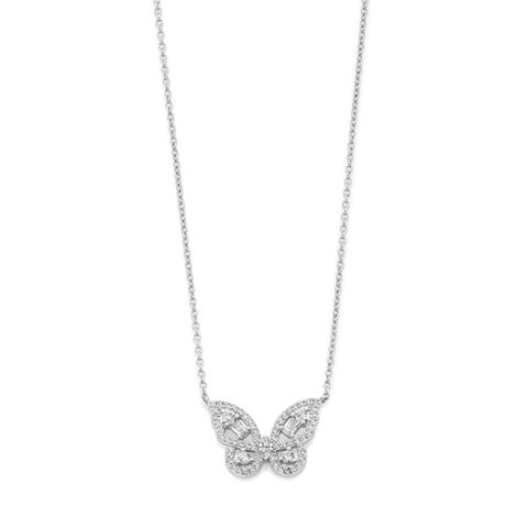 Halssmykke Sommerfugl 925 Sølv