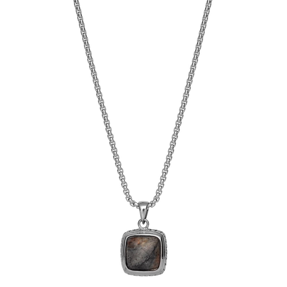 KJETIL Halssmykke Stål Grå