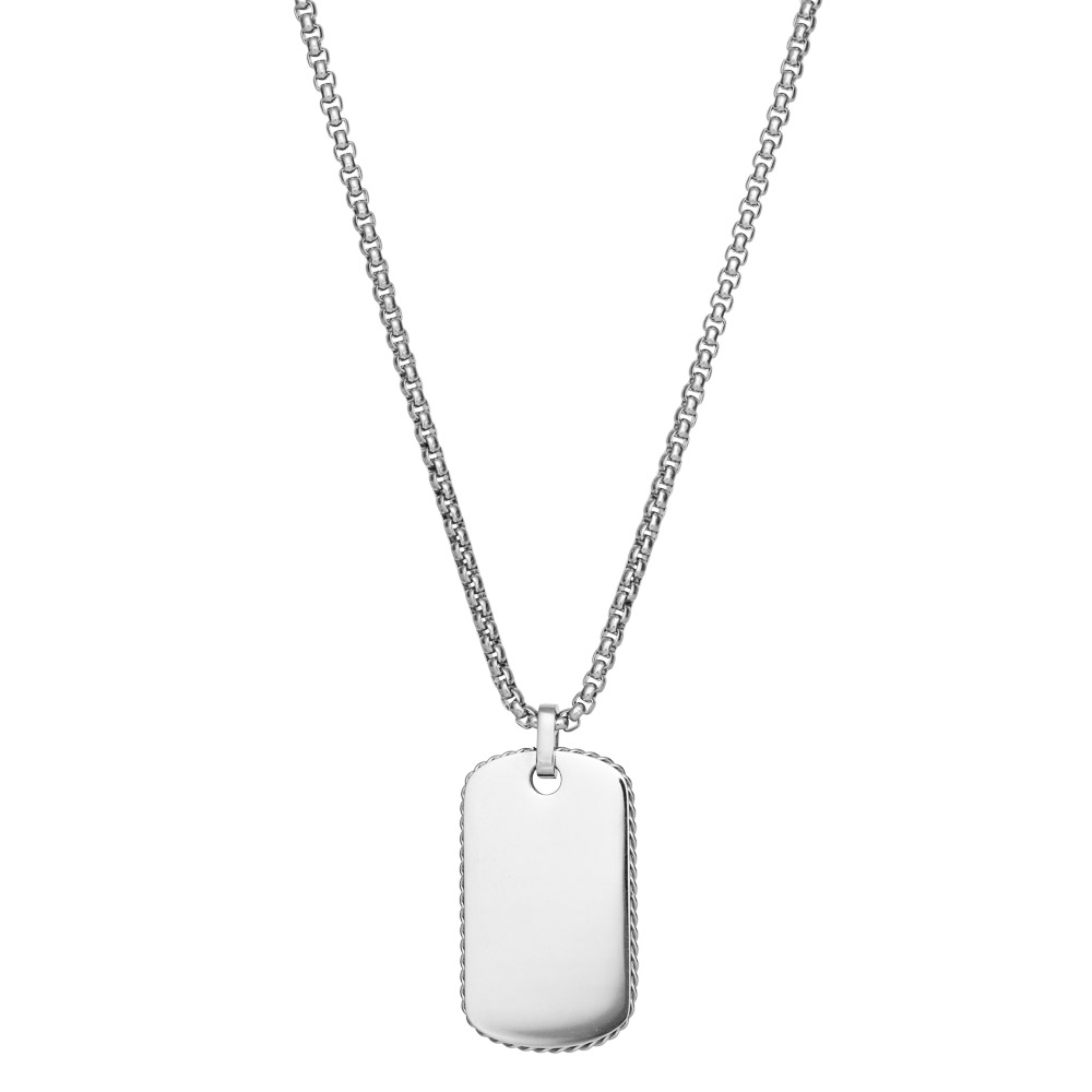 BREDE Halssmykke Stål