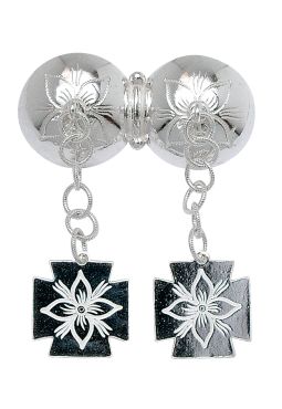 halssølje gravert, hvit