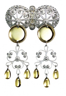 halssølje hvit/forgylt