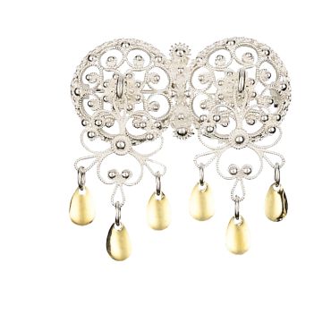 halssølje hvit/forgylt m. dry