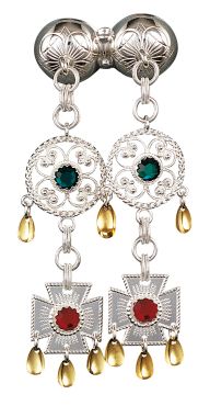 halssølje hvit/forgylt m. rau