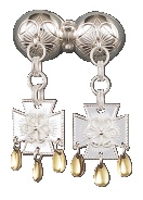 halssølje hvit/forgylt m. ros