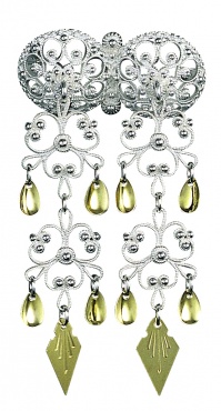 halssølje hvit/forgylt m. spi