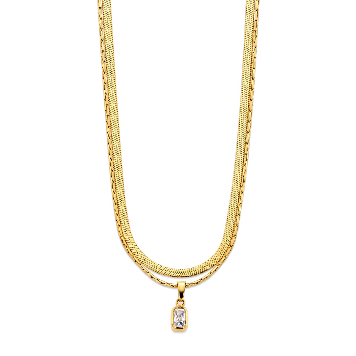 HEDVIG Halssmykke Gullfarget Stål