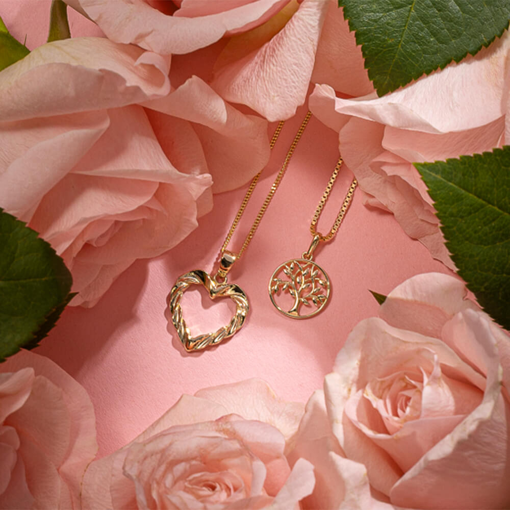 ELSE Halssmykke 375 Gult Gull 