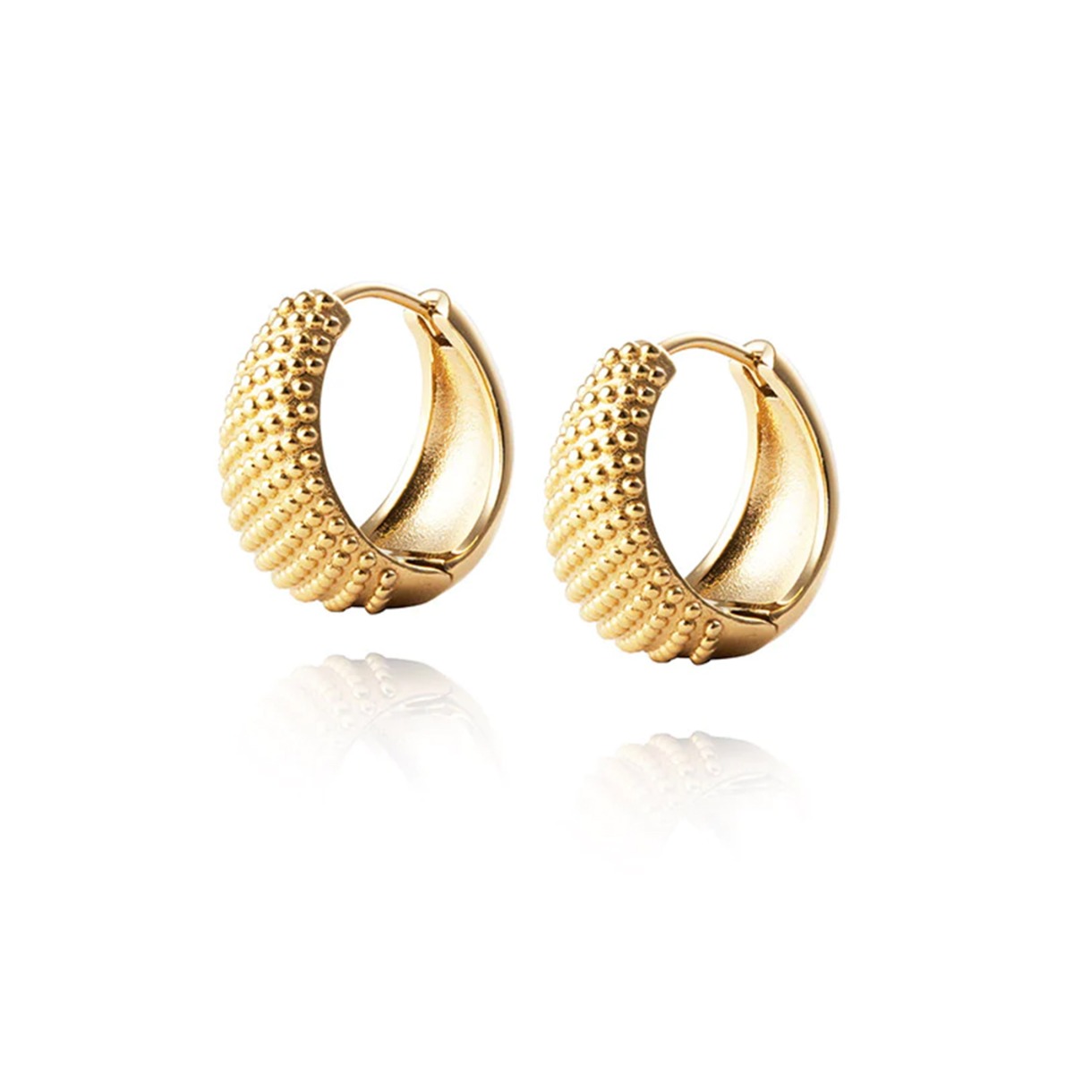 Honey Øreringer Gullfarget Stål 18 mm