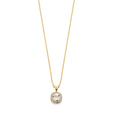 Diamantsmykke 585 Gult Gull 0,05 ct