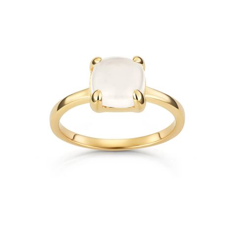 Ring 925 Forgylt Sølv Månestein