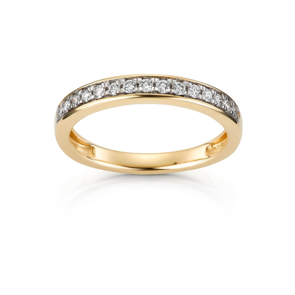 Diamantring 585 Gult Gull 0,20 ct