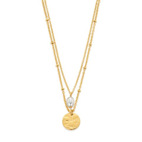 INE Halssmykke Gullfarget Stål