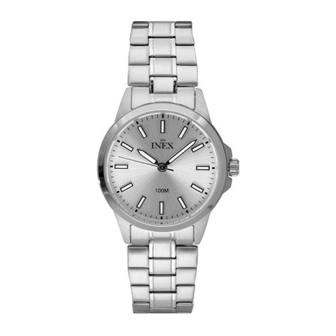 Dameklokke i stål med sølvfarget urskive 29mm