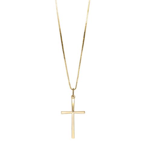 IVAR Halssmykke Kors 375 Gult Gull