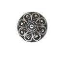 Knapp 17 mm 830 Oksidert Sølv
