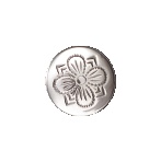 Knapp 23 mm 830 Oksidert Sølv