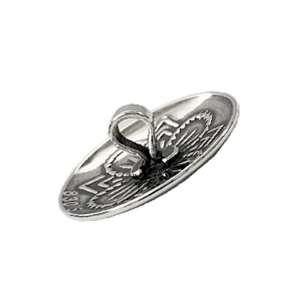 Knapp Sunnmøre 830 Oksidert Sølv 16 mm