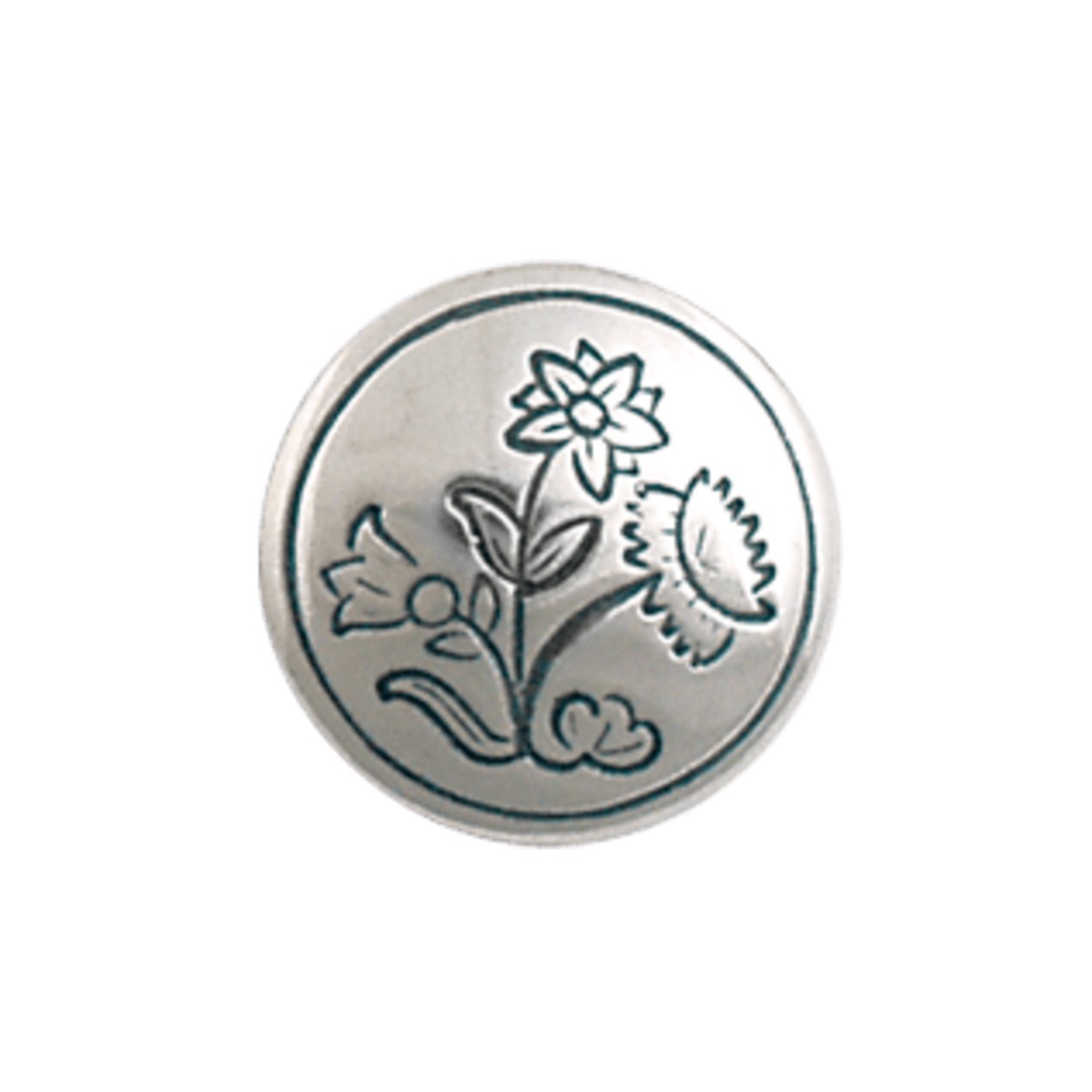 Knapp Nordland 17 mm 830 Oksidert Sølv