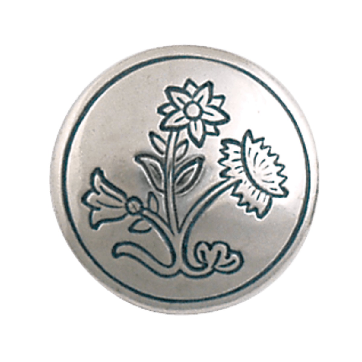 Knapp Nordland 830 Oksidert Sølv 20 mm