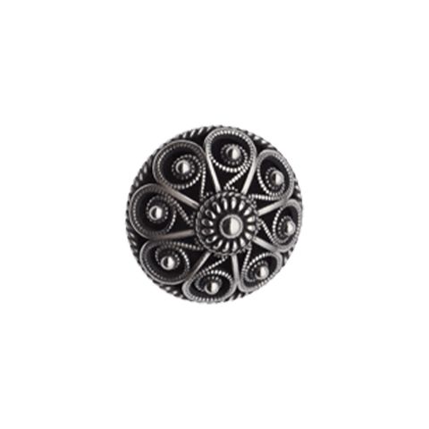 Knapp Telemark 830 Oksidert Sølv 14 mm