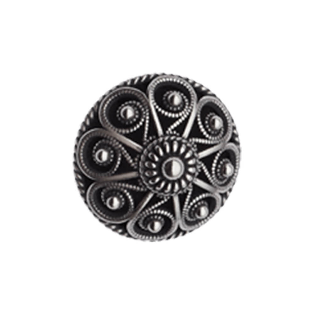 Knapp Telemark 830 Oksidert Sølv 17 mm