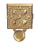 * knivstål, forgylt