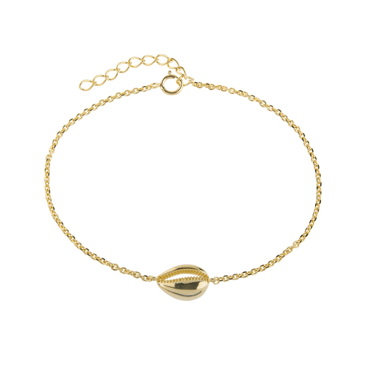 Armbånd Skjell 925 Forgylt Sølv