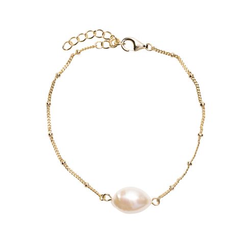 Armbånd Perle 925 Forgylt Sølv