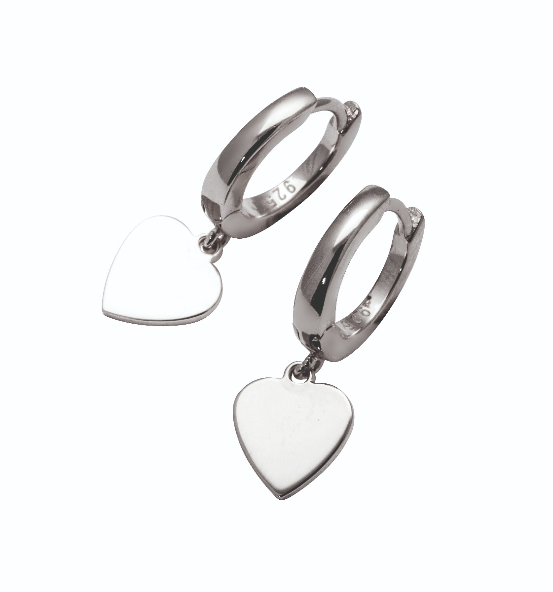 Øreringer Hjerte Sølv 