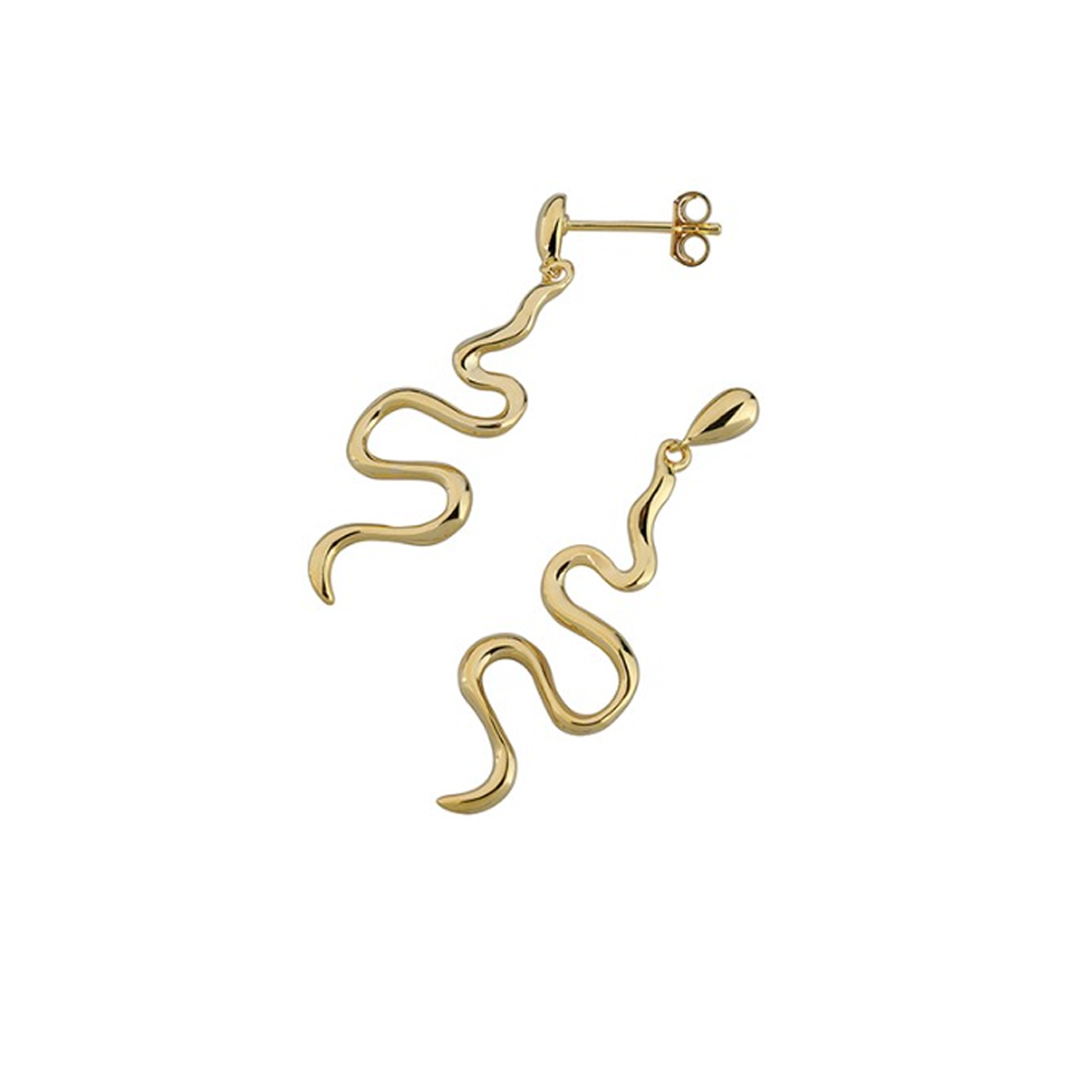 Øredobber Snake Sølv 