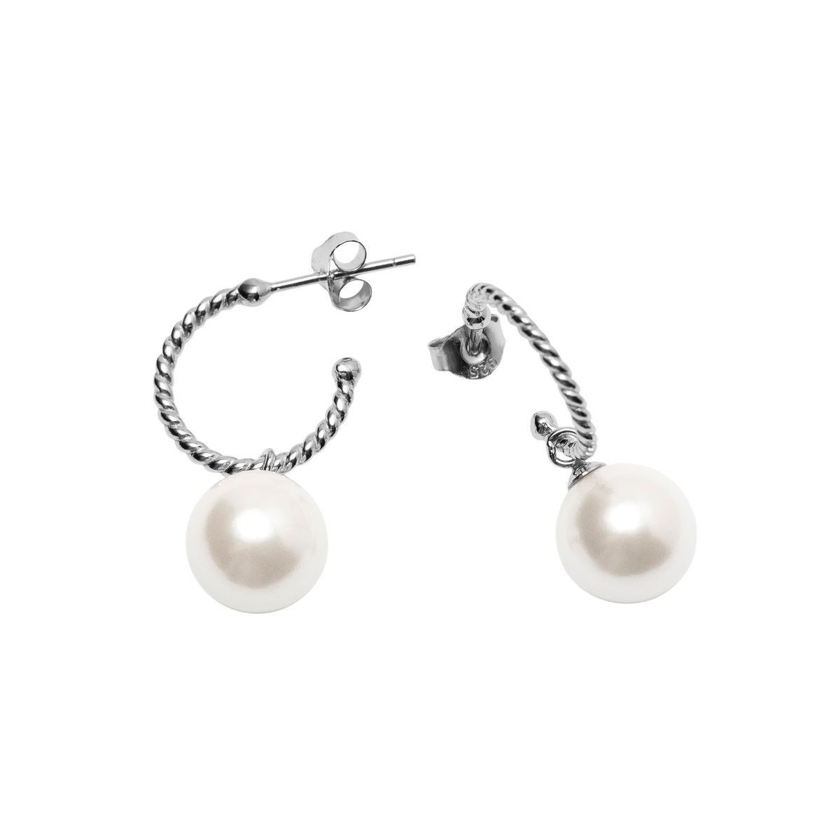 Øreringer Perle 925 Sølv