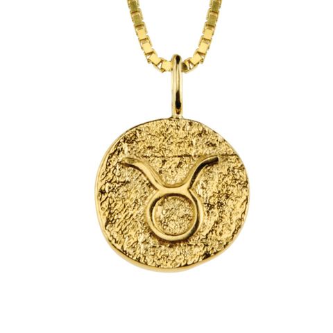 Stjernetegnsmykke Tyren 925 Forgylt Sølv