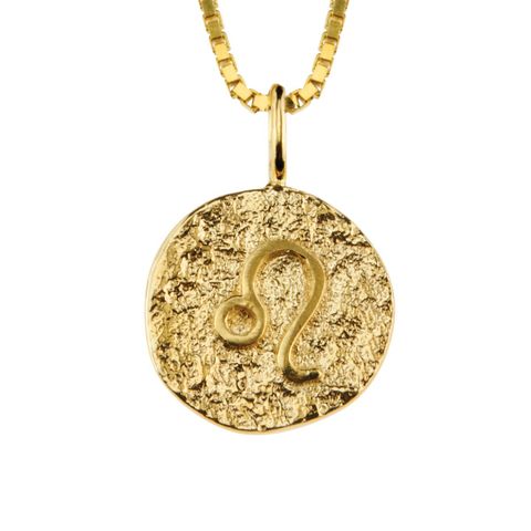 Stjernetegnsmykke Løven 925 Forgylt Sølv