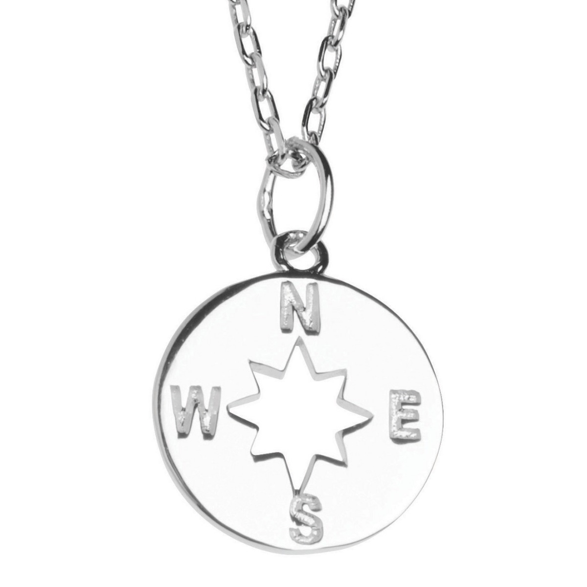 Halssmykke Kompass Sølv 
