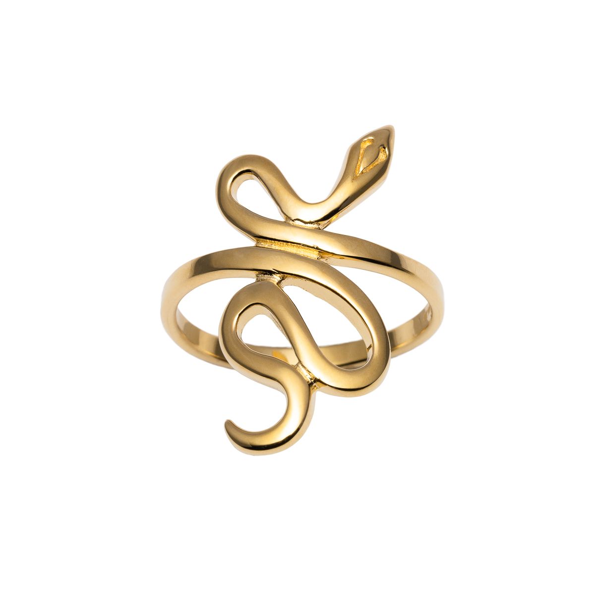 Ring Slange 925 Forgylt Sølv