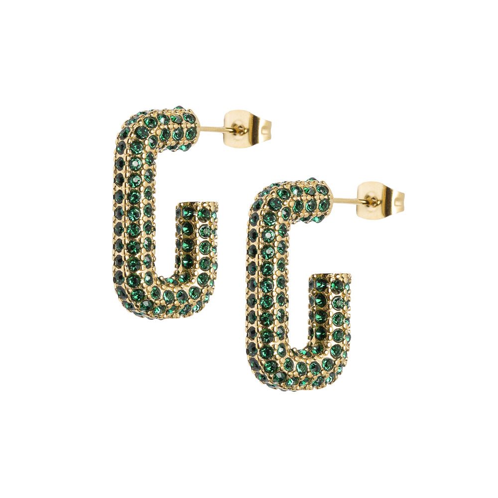 LEAH Øreringer Gullfarget Stål