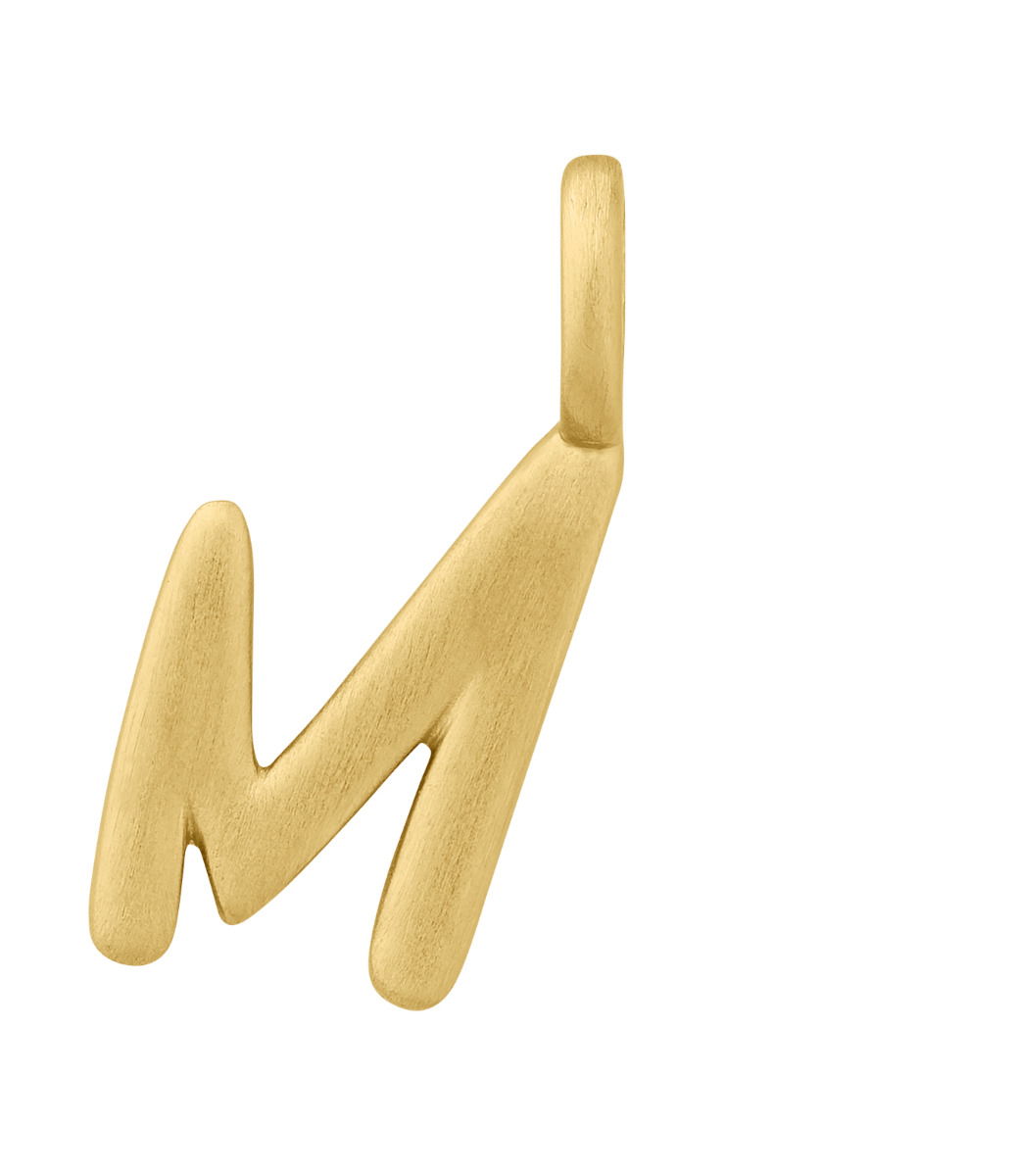 Love Letters M Forgylt Sølv 