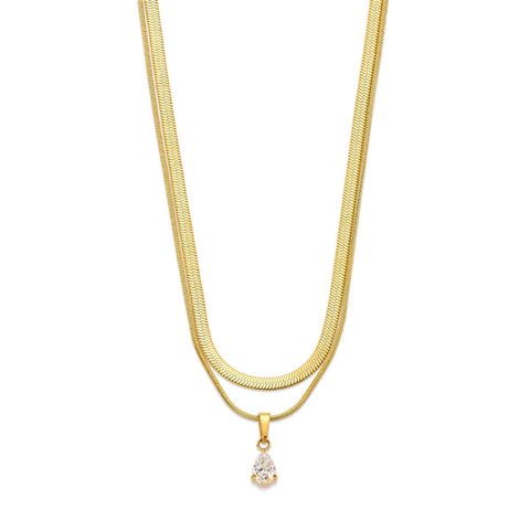 LINEA Halssmykke Gullfarget Stål