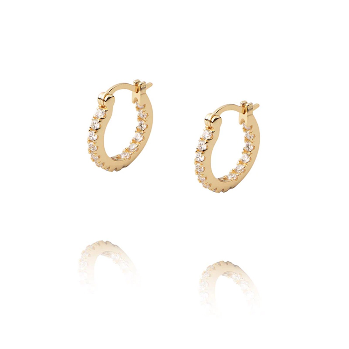 Lunar Øreringer Forgylt 16 mm