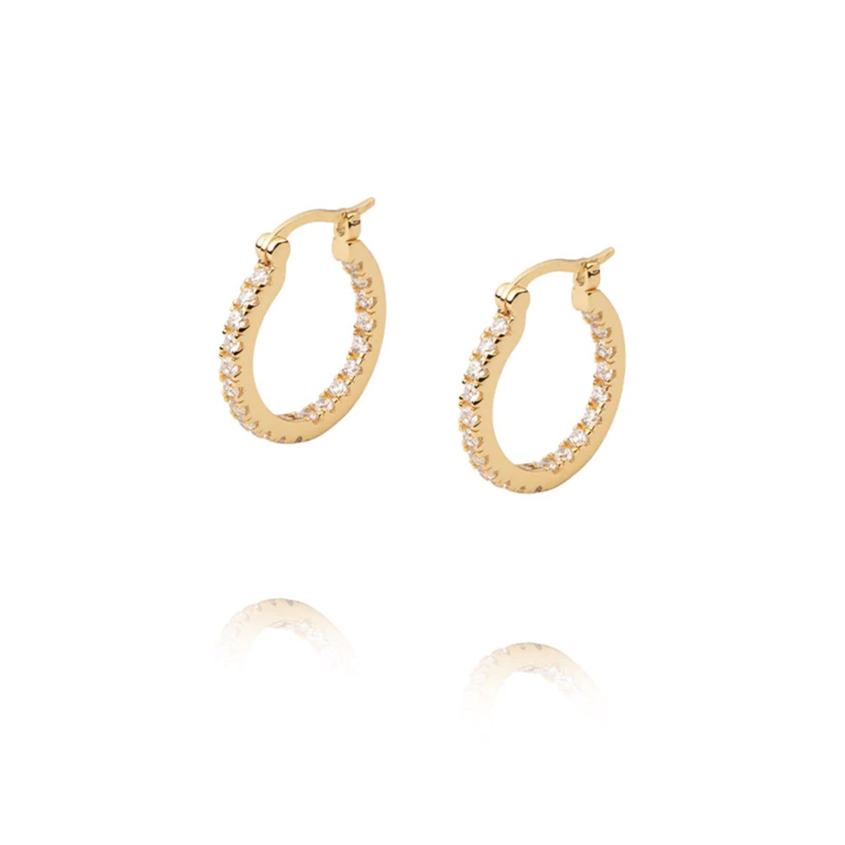 Lunar Øreringer Forgylt 20 mm