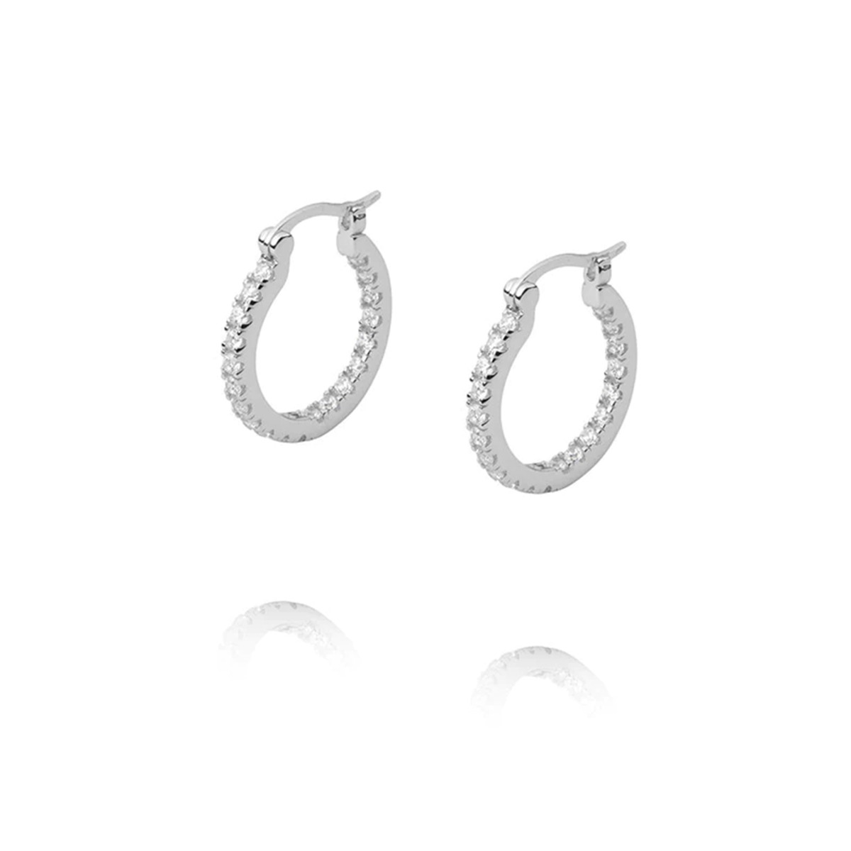 Lunar Øreringer Sølv 20 mm